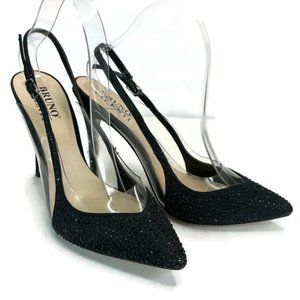 Bruno Valenti Shirley Black Jewels Slingback